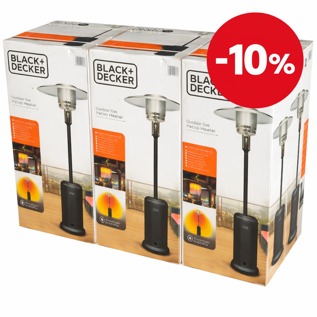 Pack de 3 Aquecedores a Gás Black+Decker 13 kW